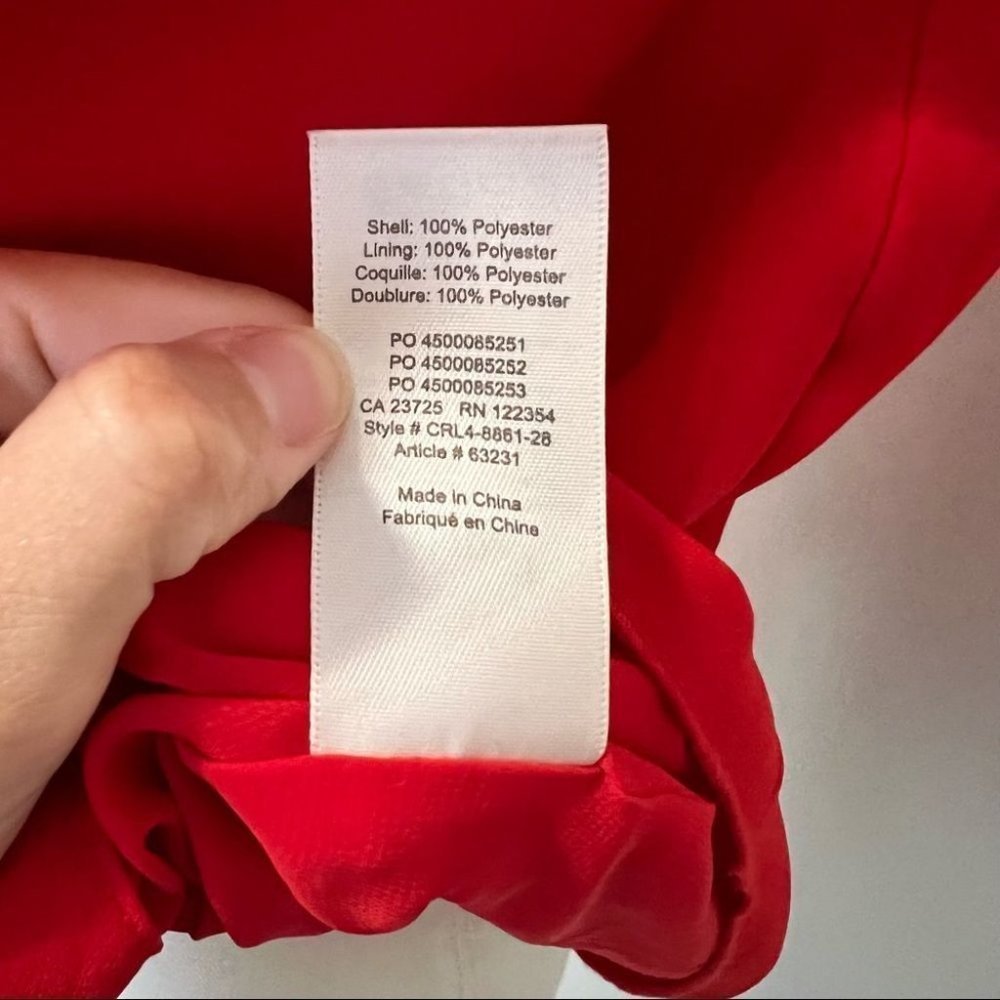 Aritzia Wilfred Neufchâtel Off Shoulder Ruffle Dress Red Mini Dress - Picture 16 of 16